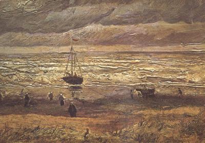 Vincent Van Gogh Beach at Scheveningen in Stormy Weather (nn04) Norge oil painting art